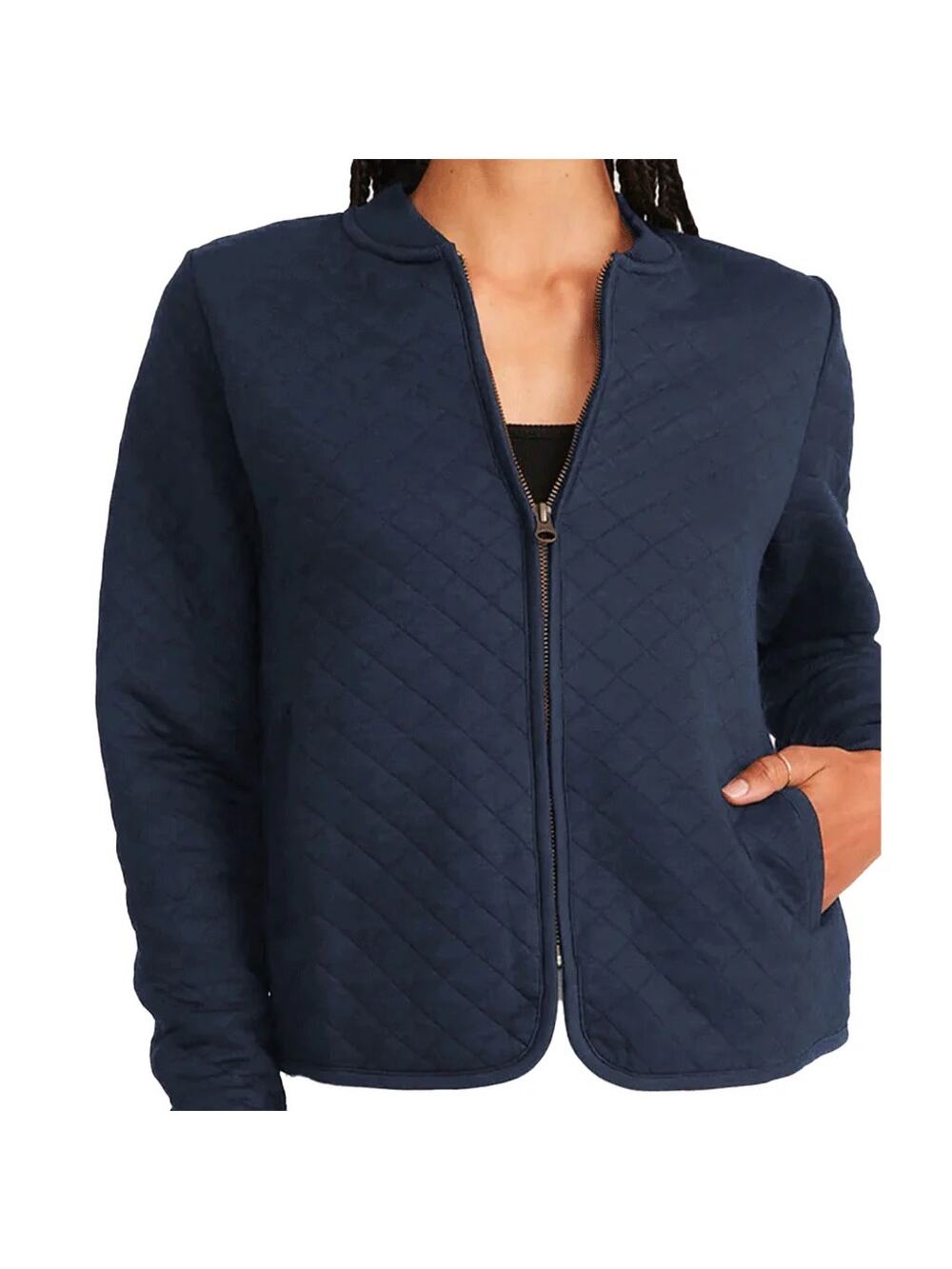 MARINE LAYER NWT Corbet Quilted Bomber Jacket Navy Zip Up Lightweight Jacket XXL